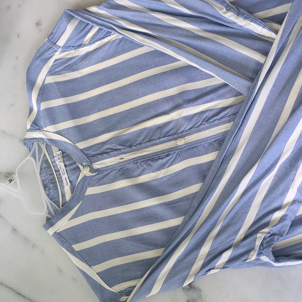 Monk-style collar dress shirt from Bershka, size M